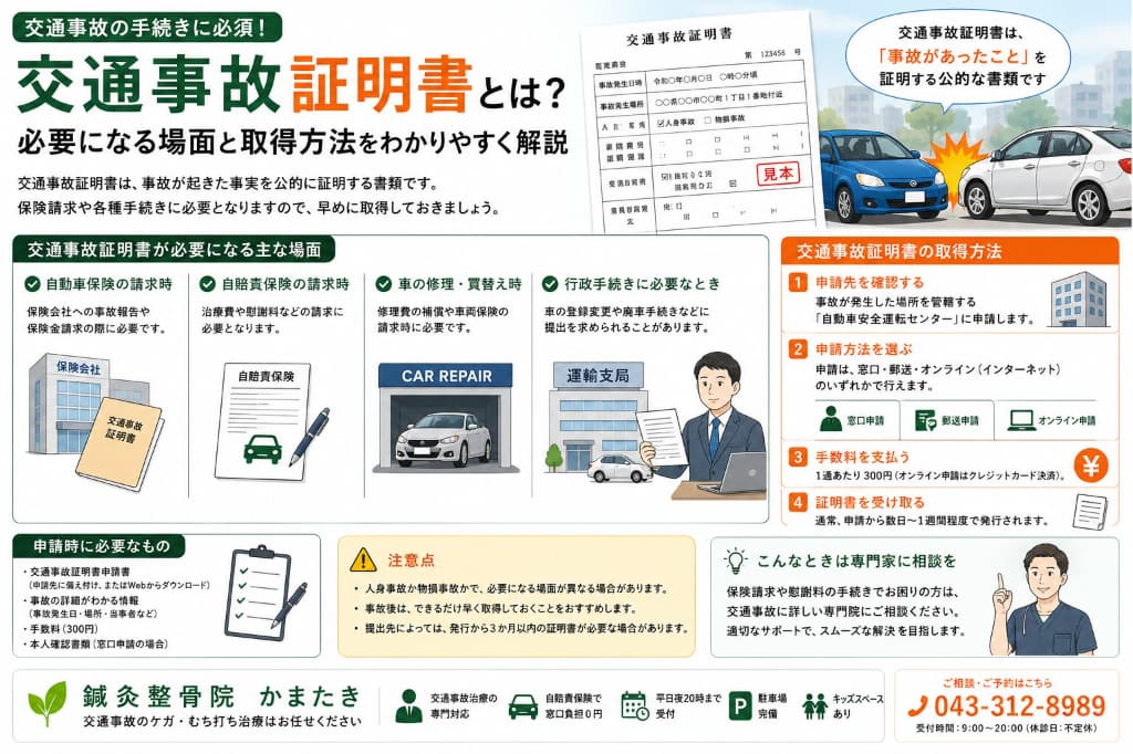 交通事故証明書とは？どこでもらう？取得方法・申請期限・必要になる場面を解説