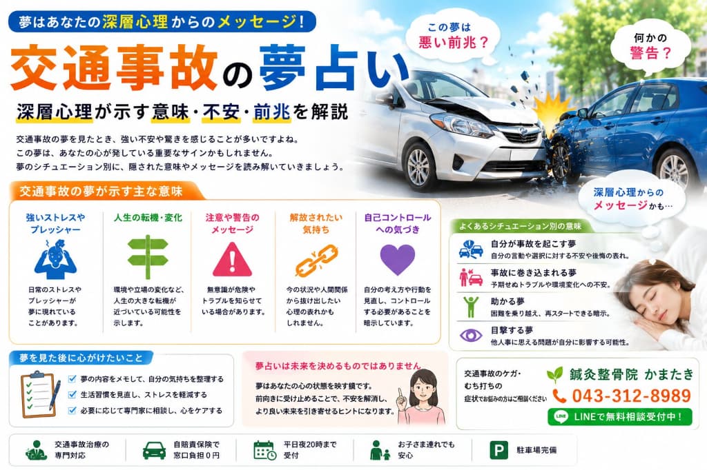 交通事故の夢占い｜事故に遭う・起こす・助かる・家族が事故に遭う夢の意味を解説