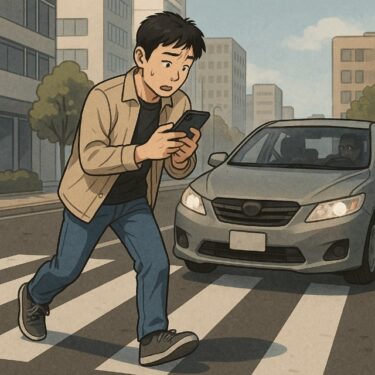 スマートフォン使用歩行者が悪くなる！？交通事故について解説