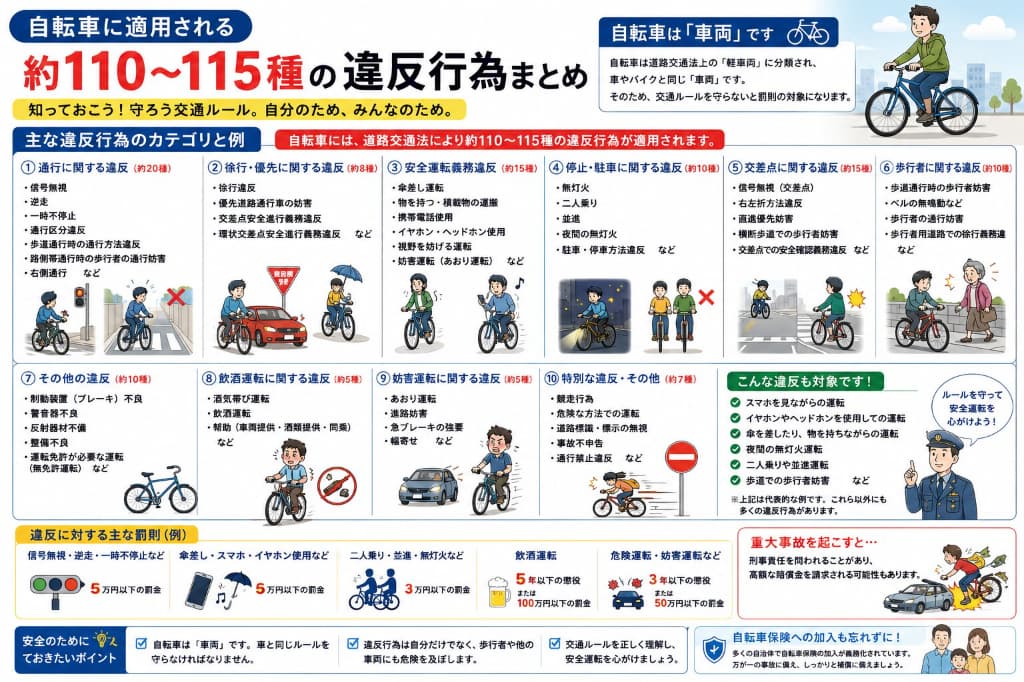 自転車の青切符とは？2026年からの交通違反・反則金・赤切符との違いを解説